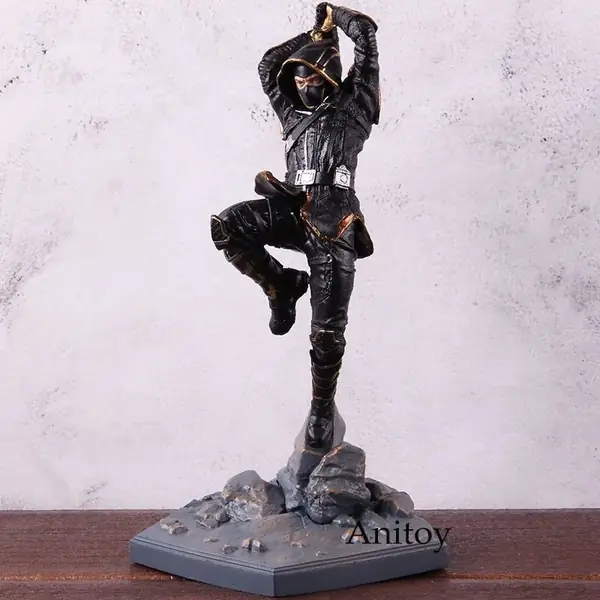 Estátua do Gavião Arqueiro como Ronin de Vingadores Ultimato sobre base decorativa