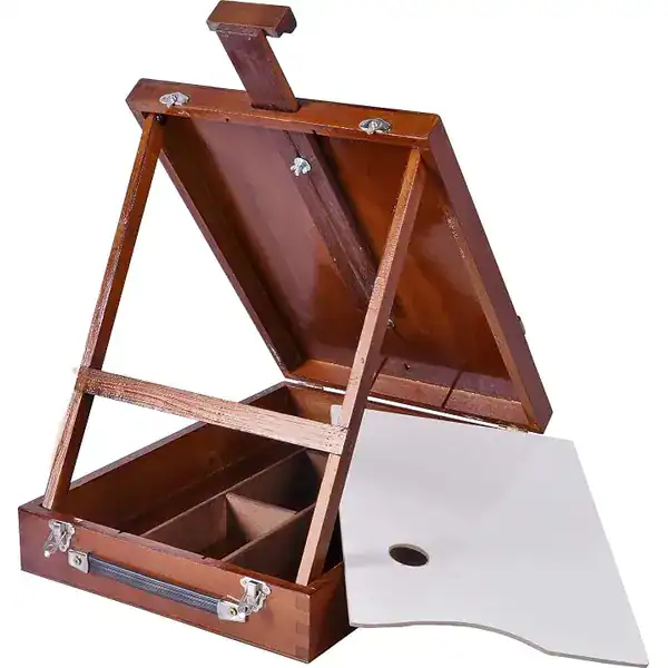 Estojo com cavalete Da Vinci da Souza & Cia para pintura