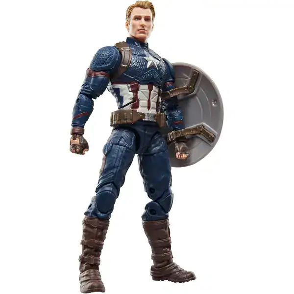 Boneco articulado Marvel Legends do Capitão América com escudo removível