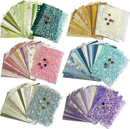 Folhas de papel de scrapbook texturizado