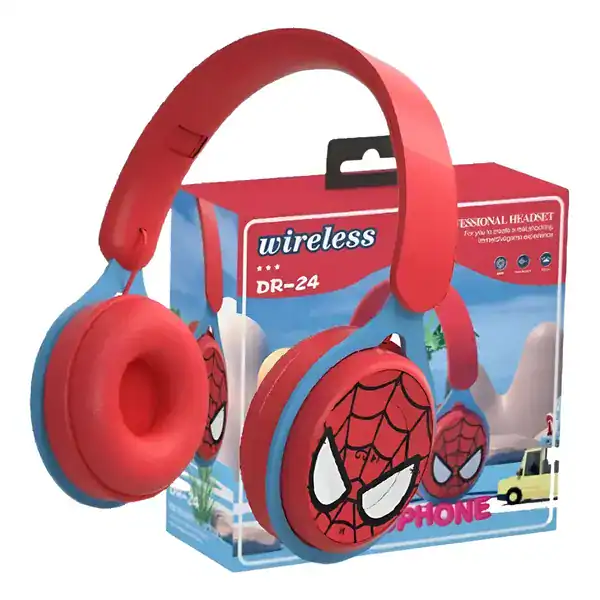 Fone de Ouvido Bluetooth Headphone Infantil Homem-Aranha