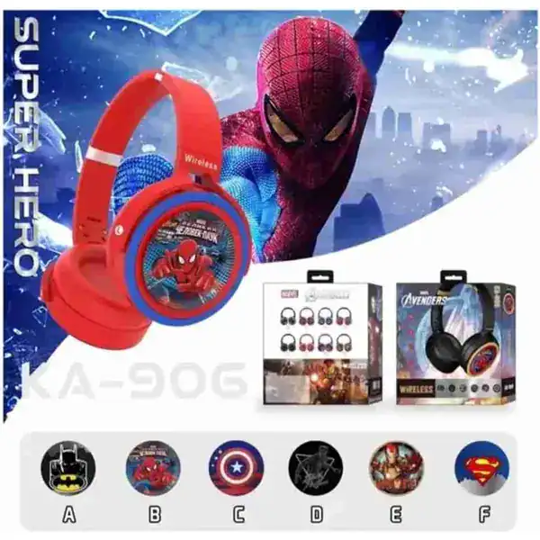 Fone de Ouvido Infantil Bluetooth com Design de Heróis