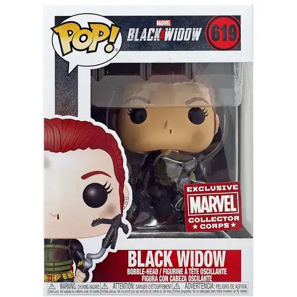 Funko Pop! Marvel — Black Widow nº 619, Exclusiva Collector Corps