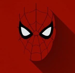 Ícone flat design do Homem-Aranha — guia de presentes da Presendicas