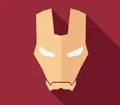 Ícone flat design do Homem de Ferro — guia de presentes da Presendicas