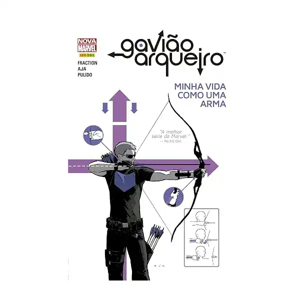 Capa da HQ Gavião Arqueiro Minha Vida Como uma Arma de Matt Fraction e David Aja