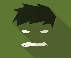 Ícone flat design do Hulk — guia de presentes da Presendicas