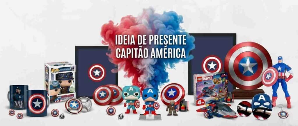 Presentes do Capitão América: 86 Ideias de Escudos, Estátuas, Funko, LEGO e Fantasias