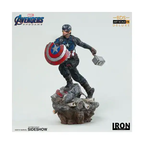Estátua Iron Studios do Capitão América versão Deluxe de Vingadores Ultimato