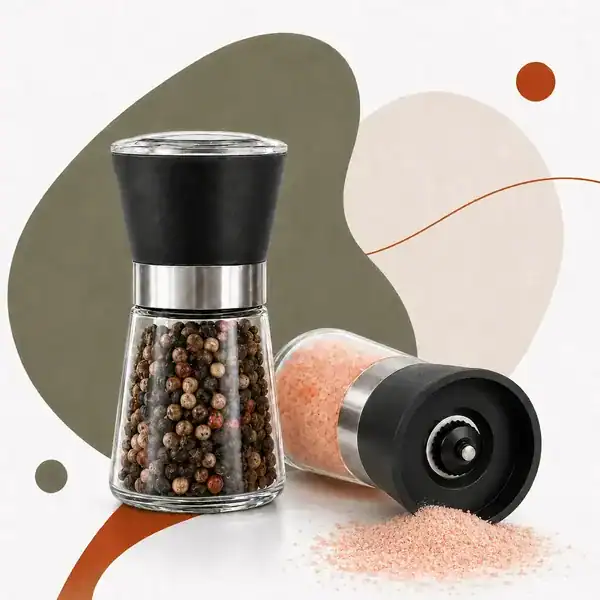 Kit 2 moedores de pimenta e sal grosso — presente para quem gosta de cozinhar