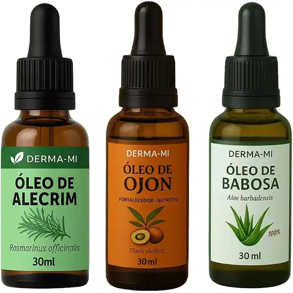 Kit 3 Óleos Vegetais 100% Puros — Babosa, Ojon e Alecrim — guia de presentes para quem cuida do cabelo da Presendicas