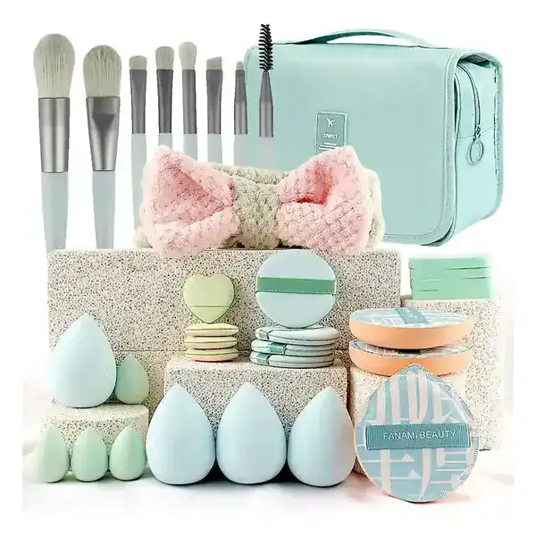 Kit 33 Peças de Ferramentas de Beleza e Pincéis — guia de presentes para quem ama maquiagem da Presendicas