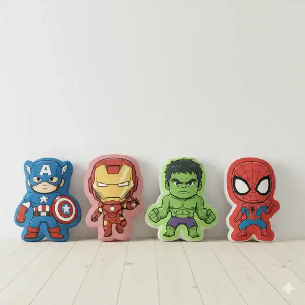 Kit 4 almofadas decorativas super-heróis Vingadores — presente dos Vingadores