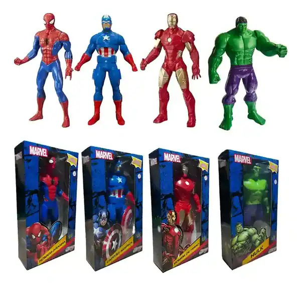 Kit 4 bonecos heróis Marvel Vingadores — presente dos Vingadores