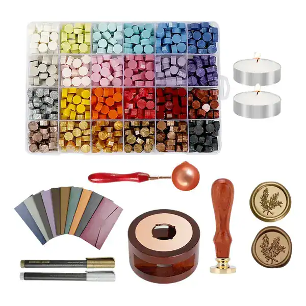 Kit Completo Lacre Carta 600 Ceras, Sinete Carta Vela