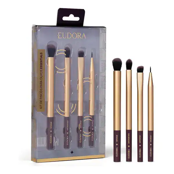 Eudora — Kit de Pincéis para Olhos Essentials — guia de presentes para quem ama maquiagem da Presendicas