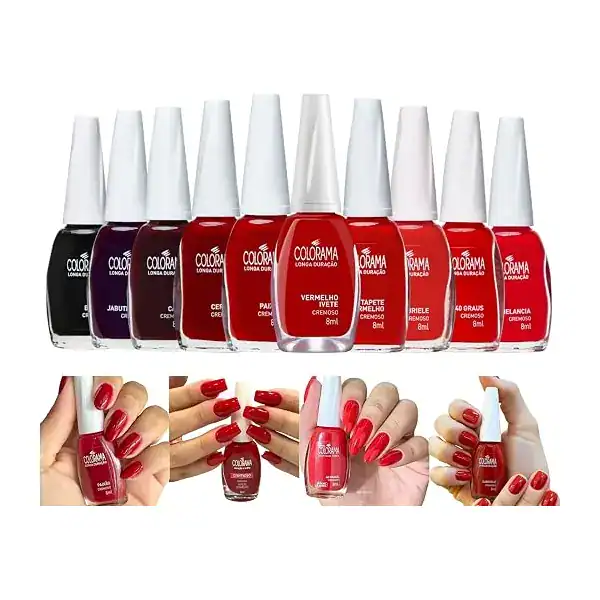 Kit de Esmaltes — Tons Vermelhos Cremosos — guia de presentes para quem gosta de unhas da Presendicas