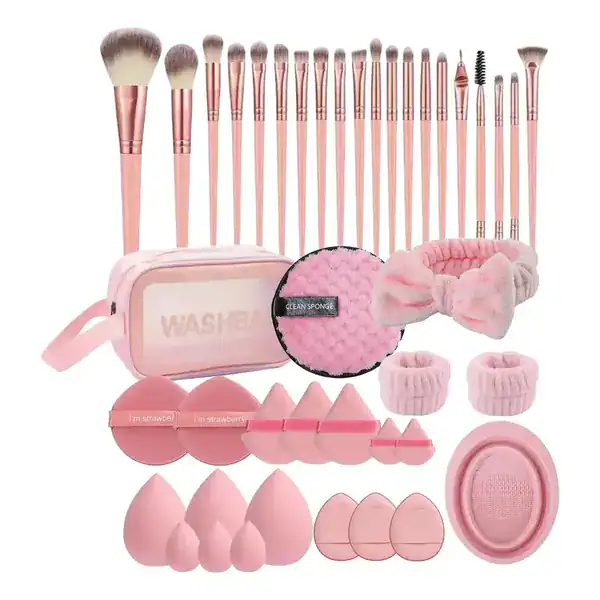 Kit JRFF&GWKY — 42 Pincéis com Estojo de Ferramentas — guia de presentes para quem ama maquiagem da Presendicas