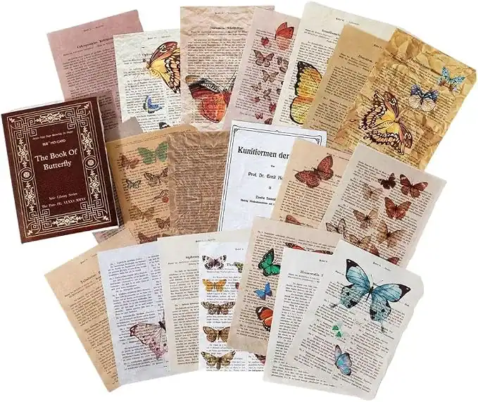 Kit de papel para scrapbooking texto de jornal vintage para artes
