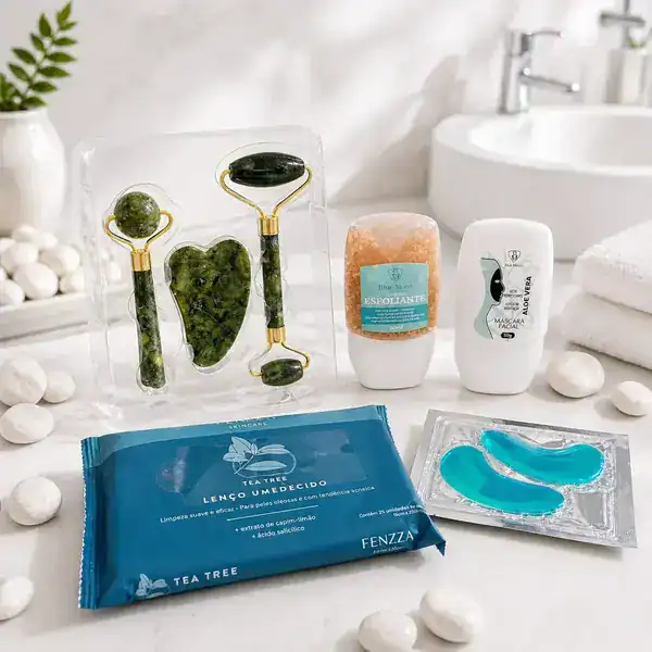 Kit Skincare com Pedra Jade — guia de presentes para quem cuida da pele da Presendicas