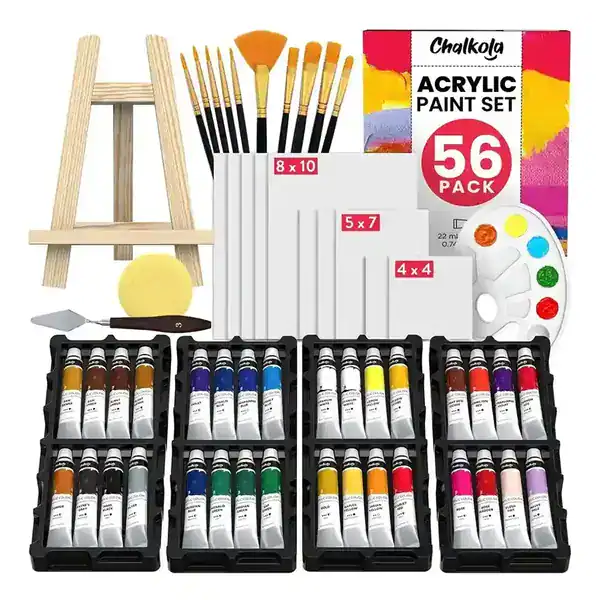 Kit de tintas acrílicas da marca Chalkola