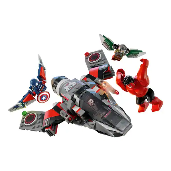 Set LEGO Marvel da batalha entre o Capitão América e o Hulk Vermelho