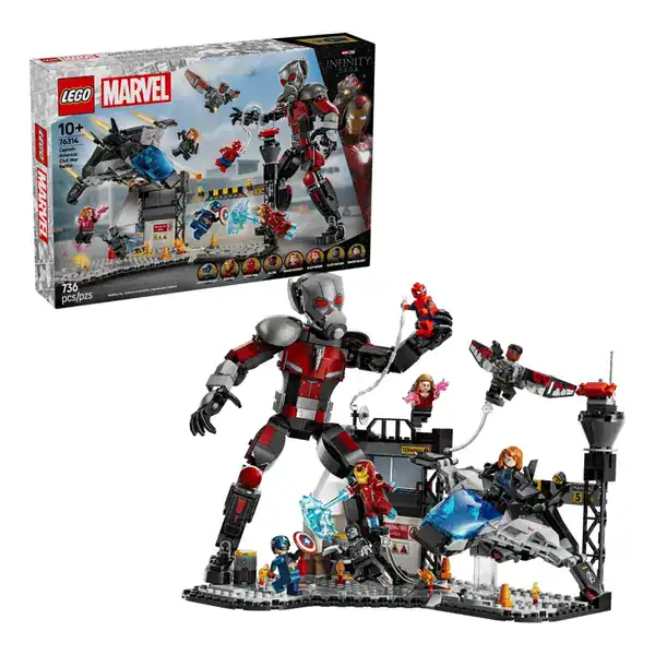Set LEGO Marvel da Guerra Civil com minifiguras do Capitão América