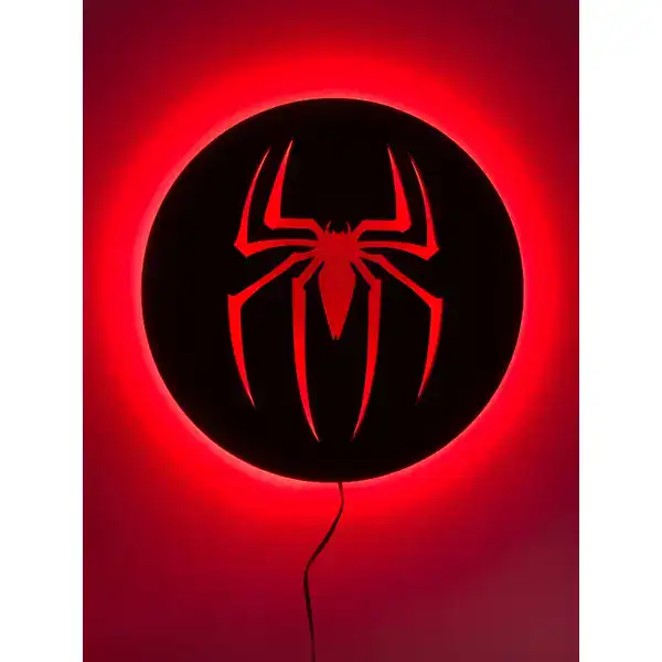 Luminária Homem-Aranha de Parede