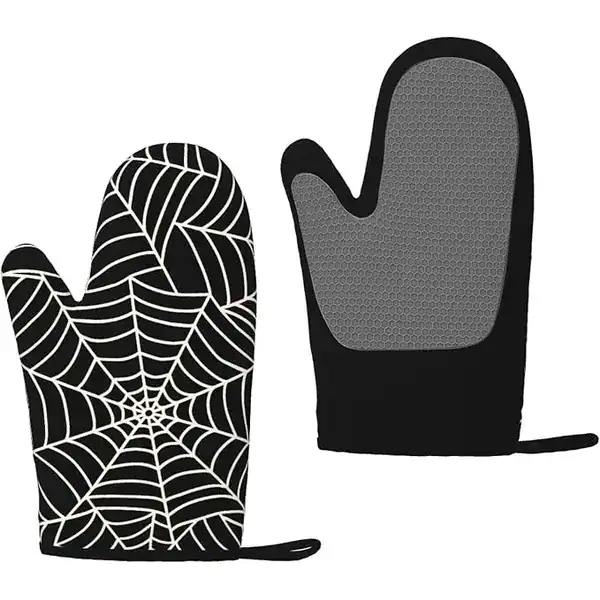 Luvas de Forno de Silicone com Teia de Aranha