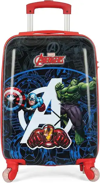 Mala de bordo infantil Marvel Avengers com rodinhas e LED — presente dos Vingadores