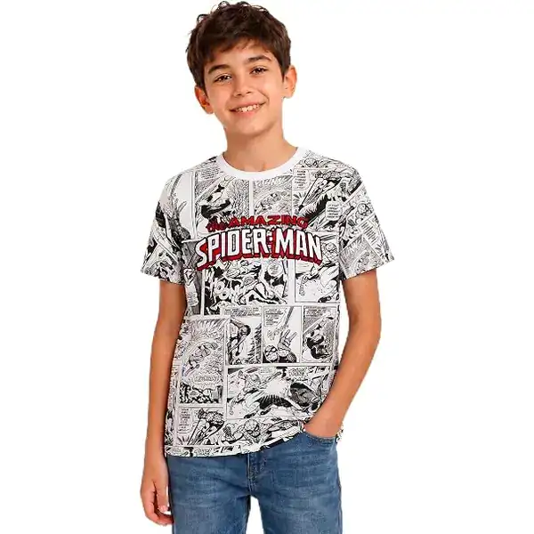 Marvel — Camiseta Masculina Vingadores Homem-Aranha