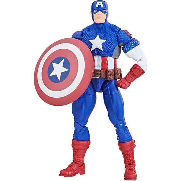 Figura Marvel Legends do Capitão América versão Ultimate com uniforme militar