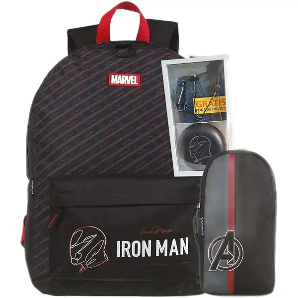Mochila Escolar Geek Iron Man