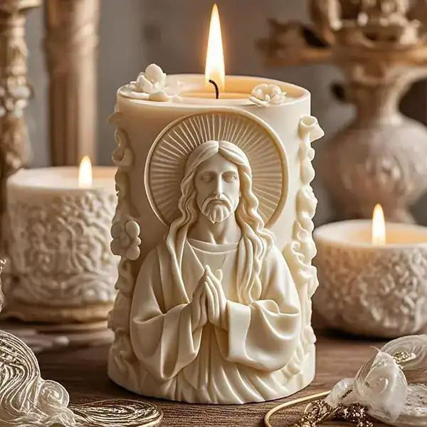 Molde de Vela de Jesus 3D