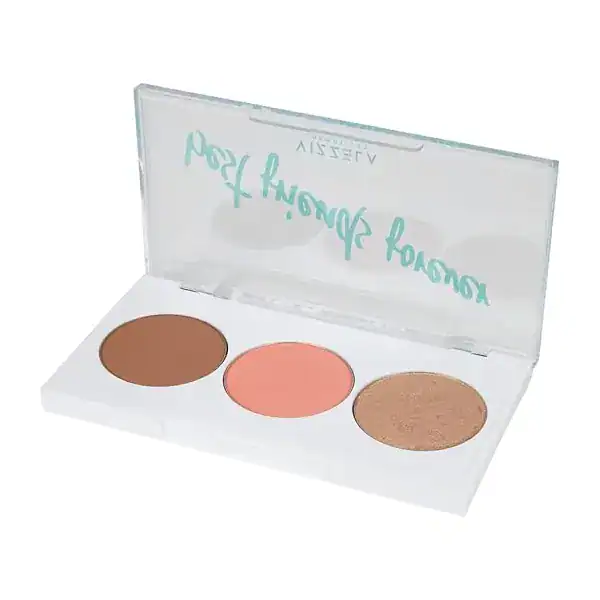 Vizzella — Paleta BFF Contorno, Iluminador e Blush — guia de presentes para quem ama maquiagem da Presendicas