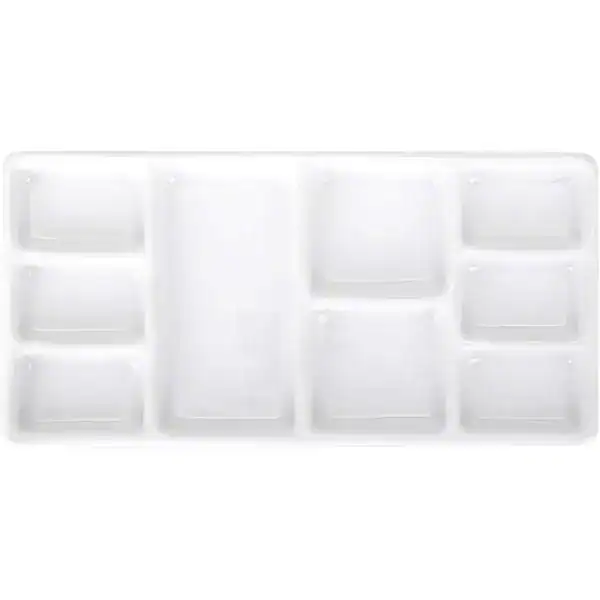 Paleta retangular branca de cerâmica para pintura artística