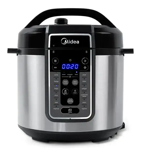 Midea Mastersteam — panela de pressão elétrica 6 L inox — presente para quem gosta de cozinhar