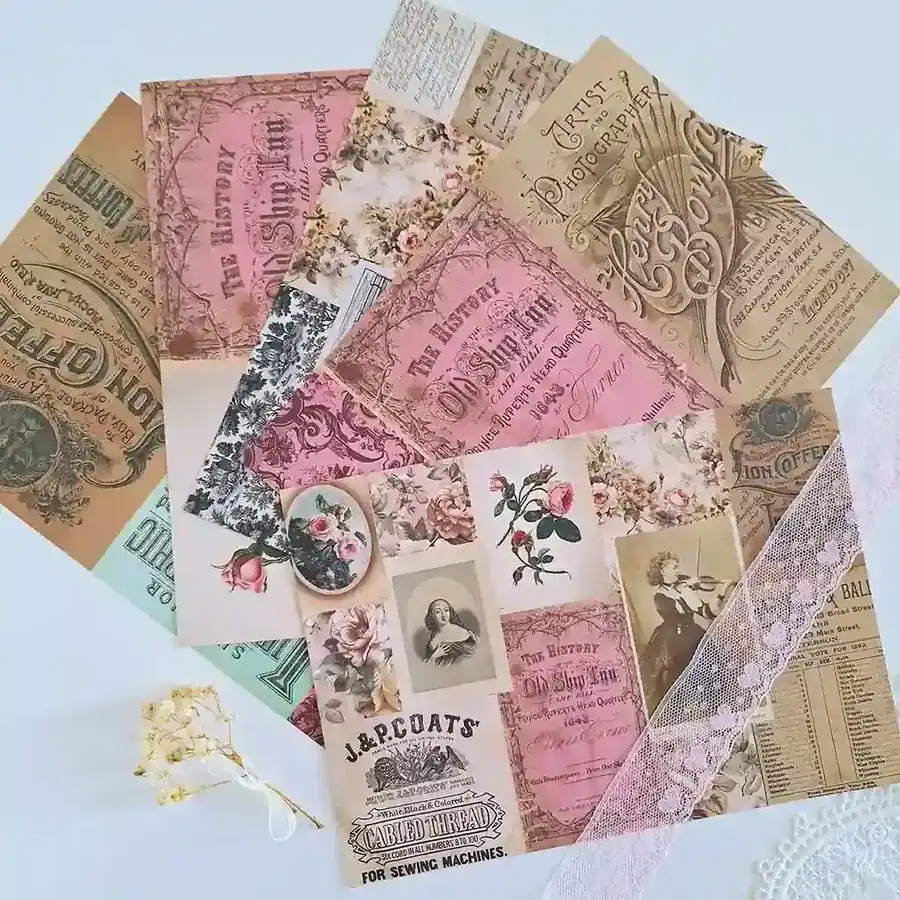 Papéis Vintage Retro Delicado