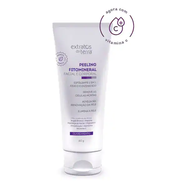 Extratos da Terra — Peeling Fitomineral com Vitamina C — guia de presentes para quem cuida da pele da Presendicas