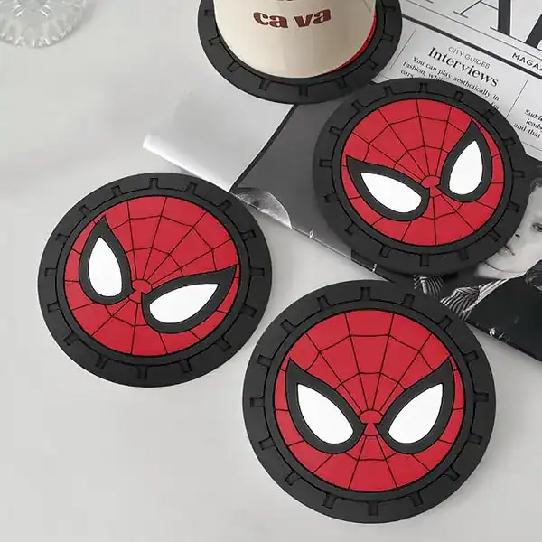 Porta-Copos do Homem-Aranha — Tapetes de Silicone Antiderrapantes