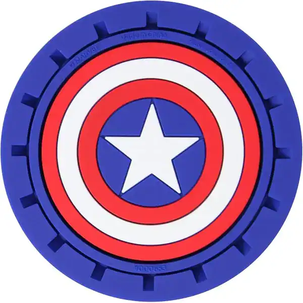 Porta-copos Marvel em formato do escudo do Capitão América