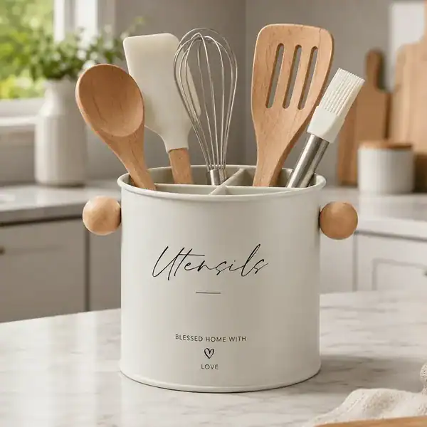Porta-utensílios organizador de talheres para cozinha — presente para quem gosta de cozinhar