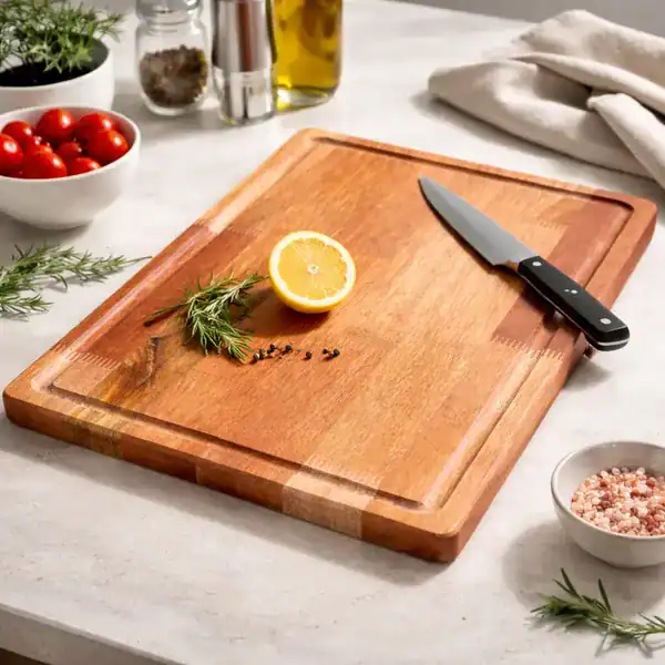 Tábua de madeira multiuso — frios, carne e costela — presente para quem gosta de cozinhar