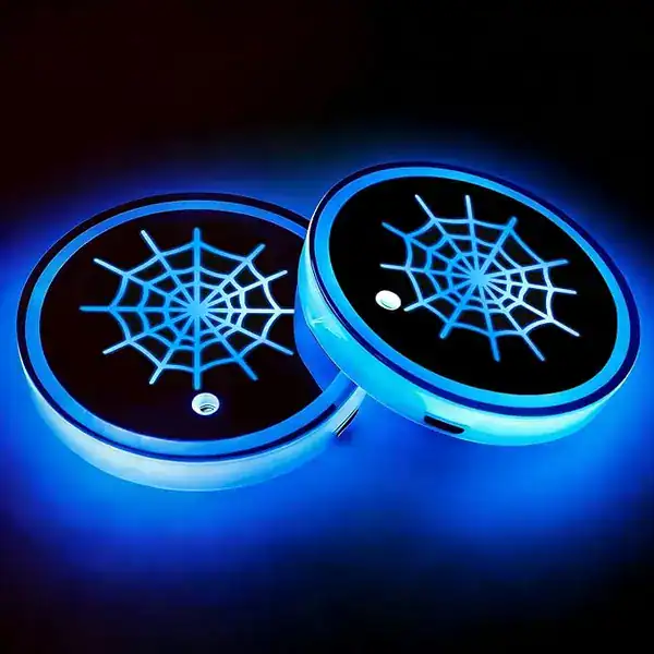 Suporte de Copo com Luzes LED em Teia de Aranha