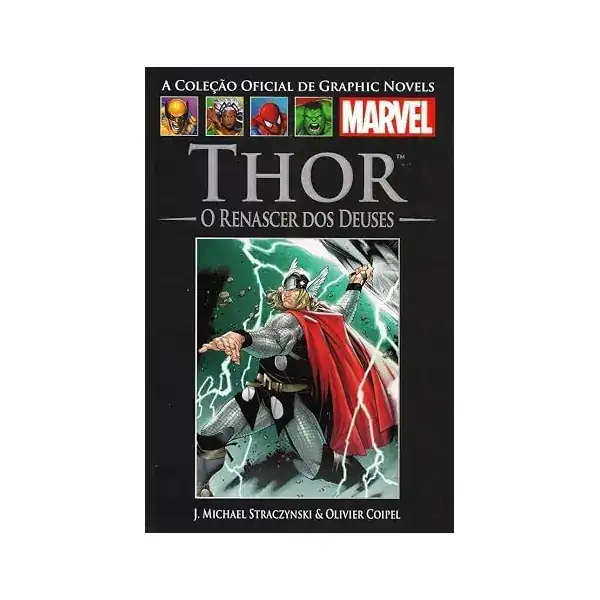 Capa do encadernado Thor O Renascer dos Deuses da coleção oficial Marvel
