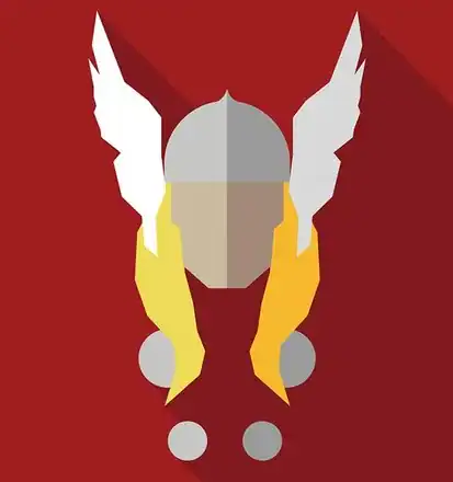 Ícone flat design do Thor — guia de presentes da Presendicas