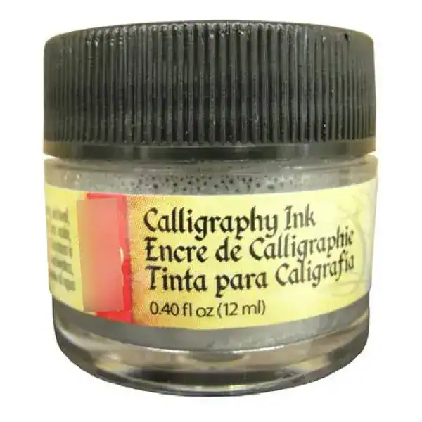 Tinta Caligráfica Speedball 12ml Cor Prata Para Caligrafia e Desenho