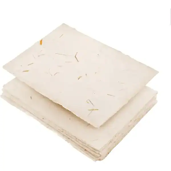 Wanderings Papel de algodão Cream A5 feito à mão com borda decapada