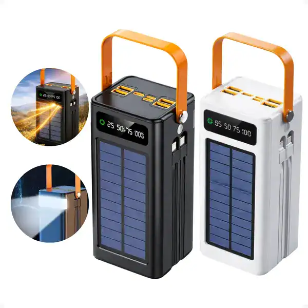 Carregador Portátil Power Bank Solar Turbo 50.000mah Rápido — guia de presentes de praia da Presendicas