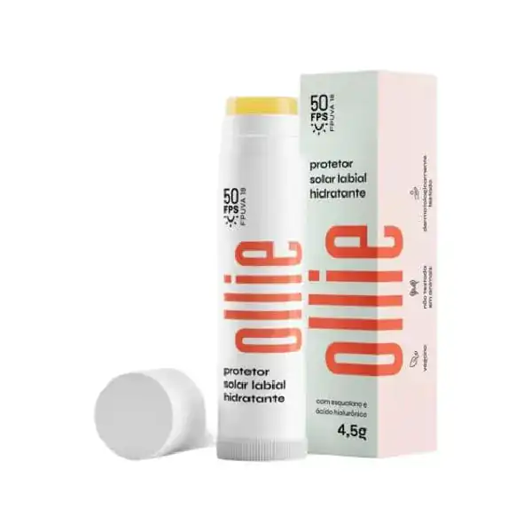 Ollie — protetor solar labial hidratante FPS 50 — presente para quem gosta de viajar